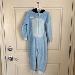 Bluey zip up Kids Pajama’s or costume with hood.